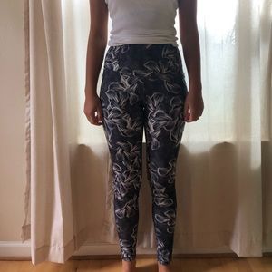 Floral leggings, champion, polyester spandex
